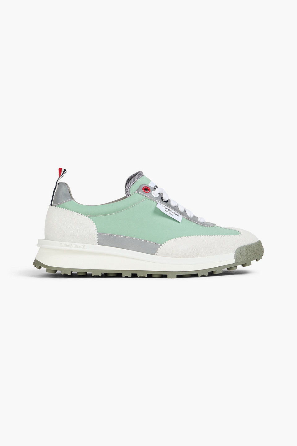 Thom Browne Colour-block Shell Trainers In Green