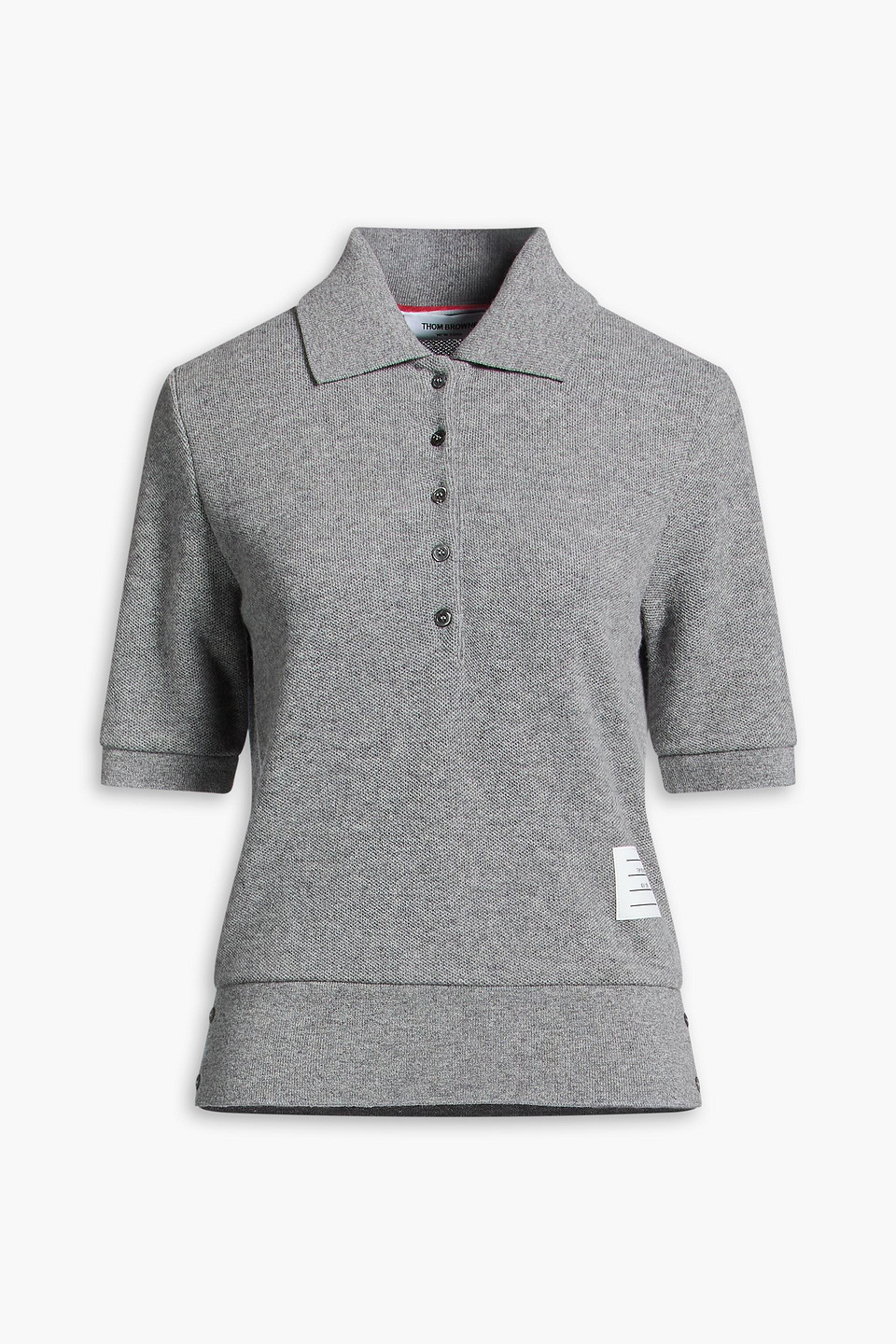Thom Browne Cashmere Polo Shirt In Gray