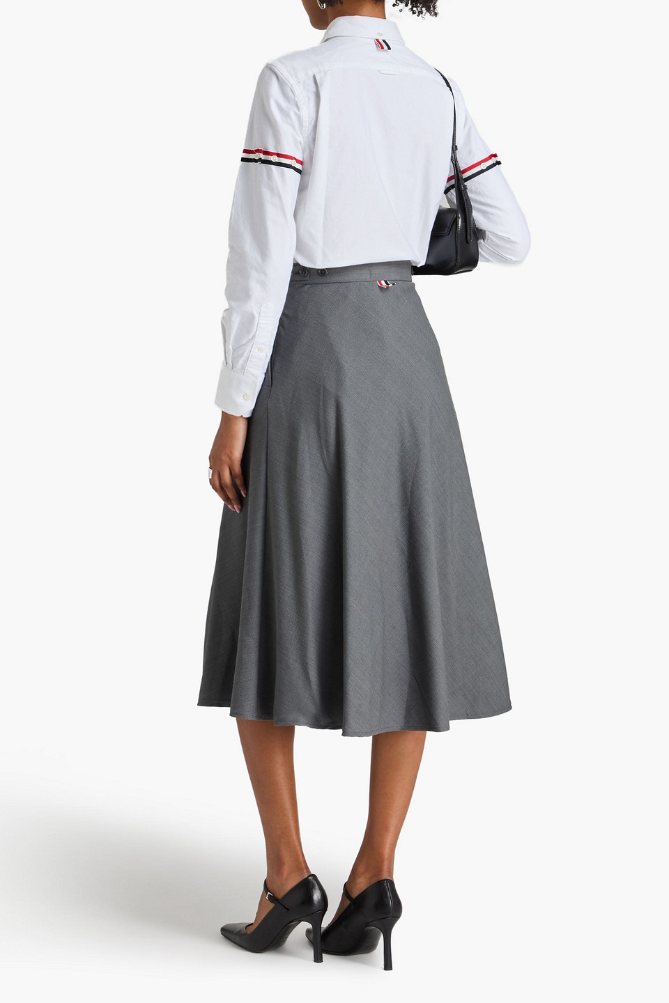  Thom Browne - Wool-piqué Midi Skirt - Gray - It 40 