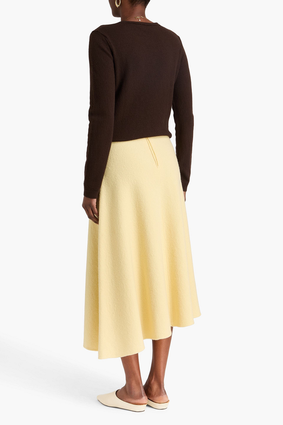  Jil Sander - Midirock Aus Wolle - Gelb - Fr 36 