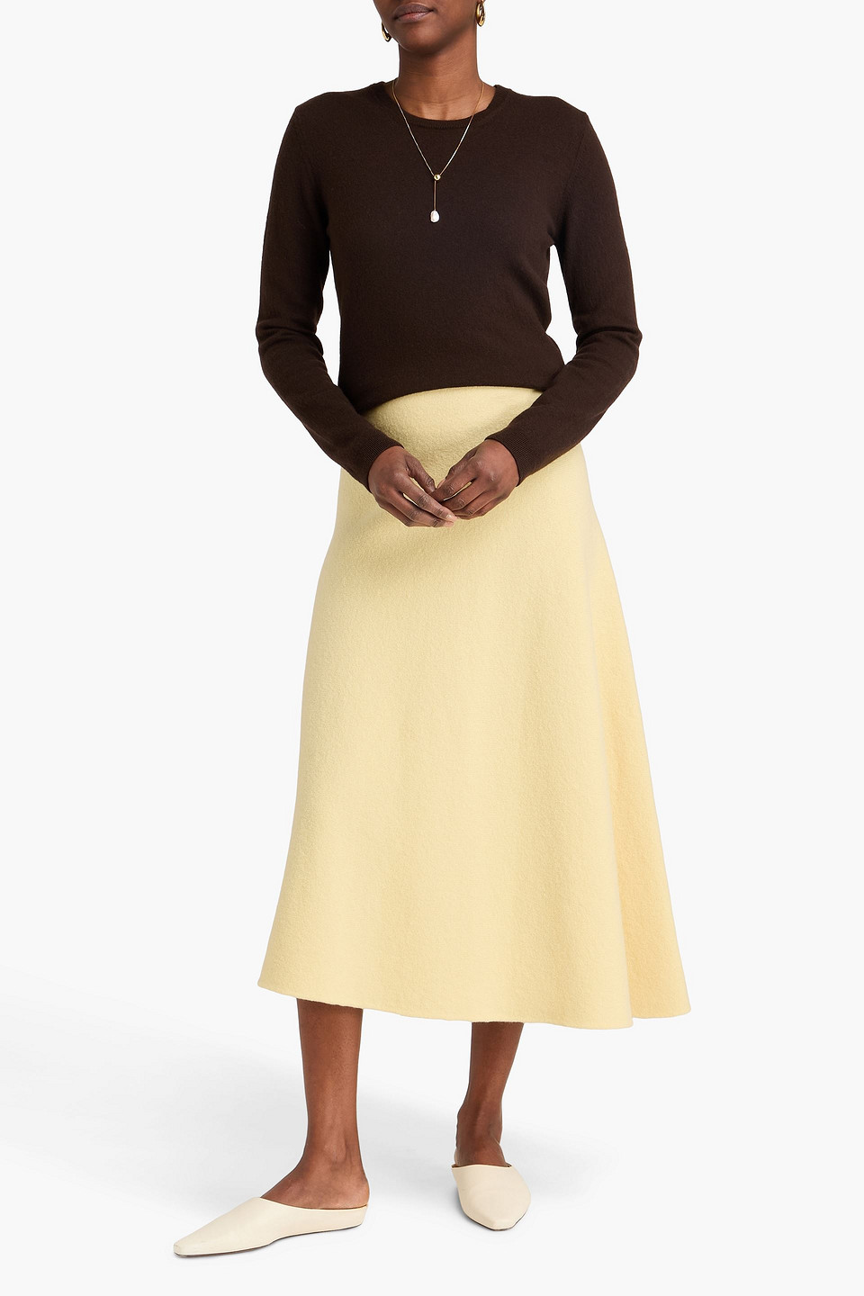  Jil Sander - Midirock Aus Wolle - Gelb - Fr 36 