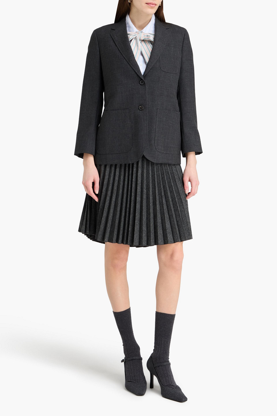  Thom Browne - Blazer Aus Wolle - Grau - It 36 