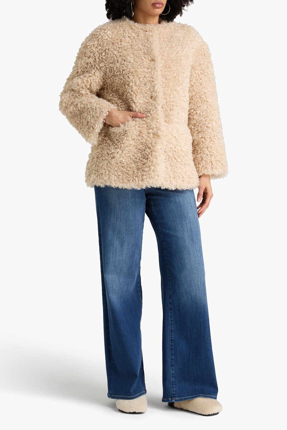  Maje - Plush Jacket - Neutral - Fr 36 