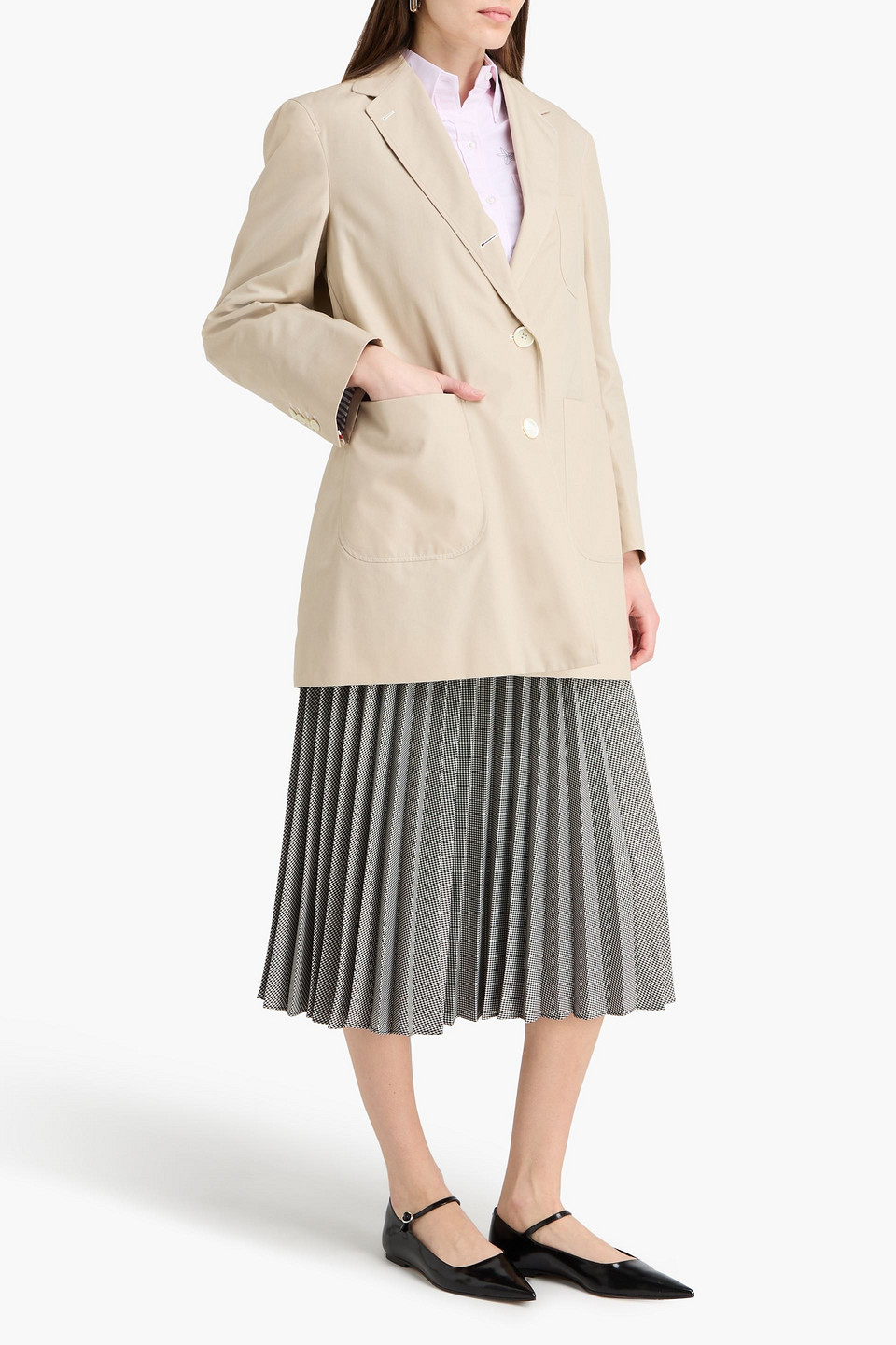  Thom Browne - Woven Coat - Neutral - It 38 