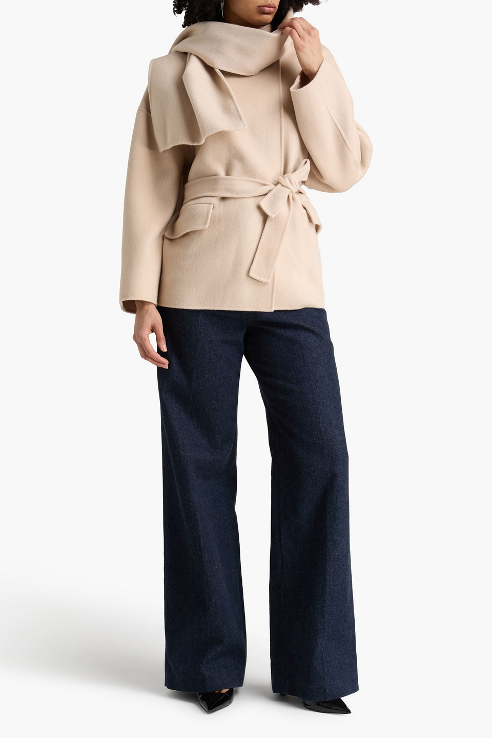  Maje - Wool-blend Felt Coat - Neutral - Fr 40 