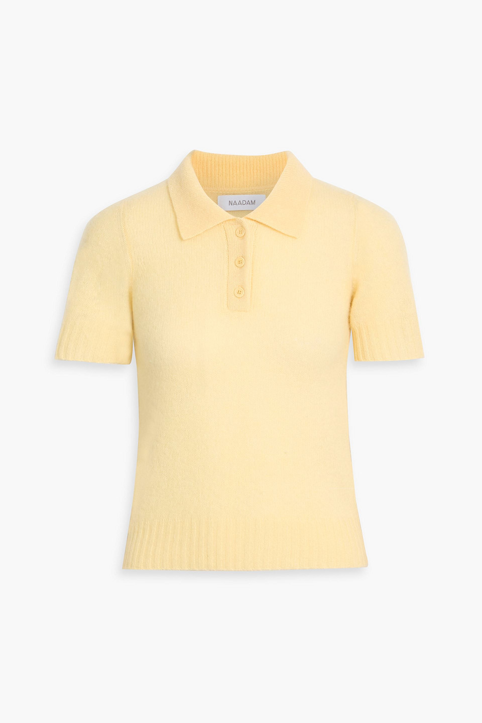 Naadam Cashmere Polo Sweater In Yellow