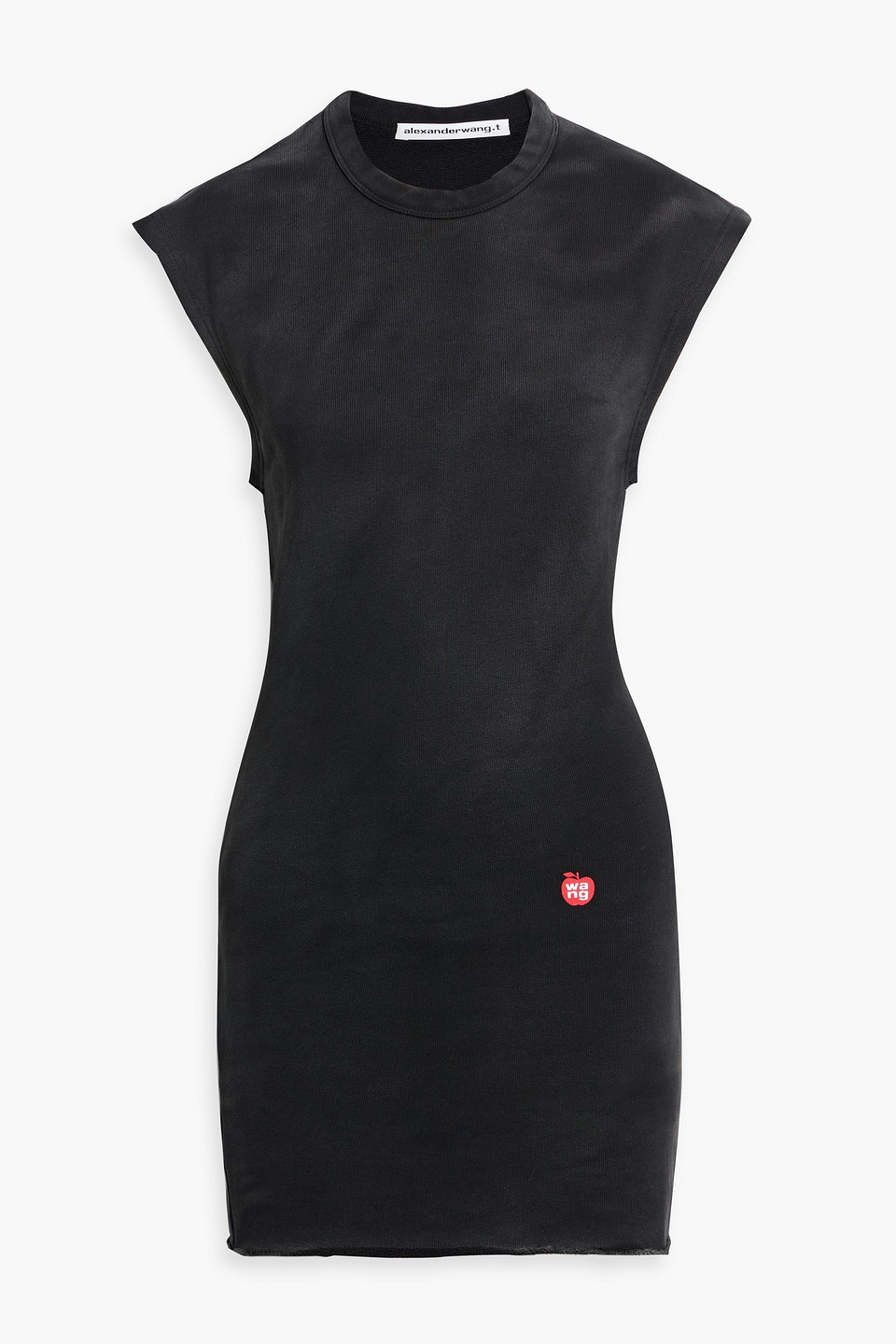 alexanderwang.t - french cotton-terry mini dress - black - xxs