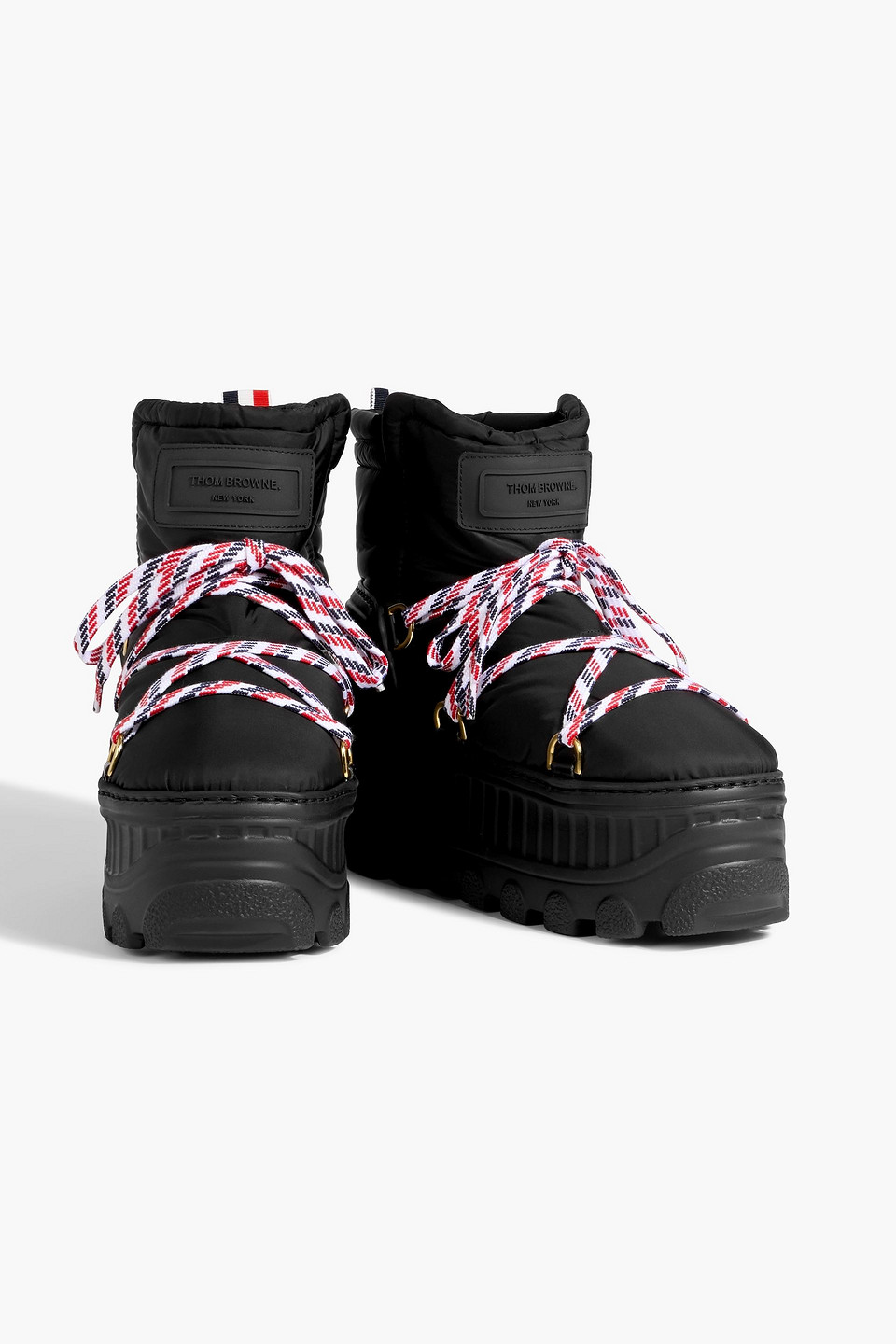 Thom Browne Shell Platform Snow Boots In Black