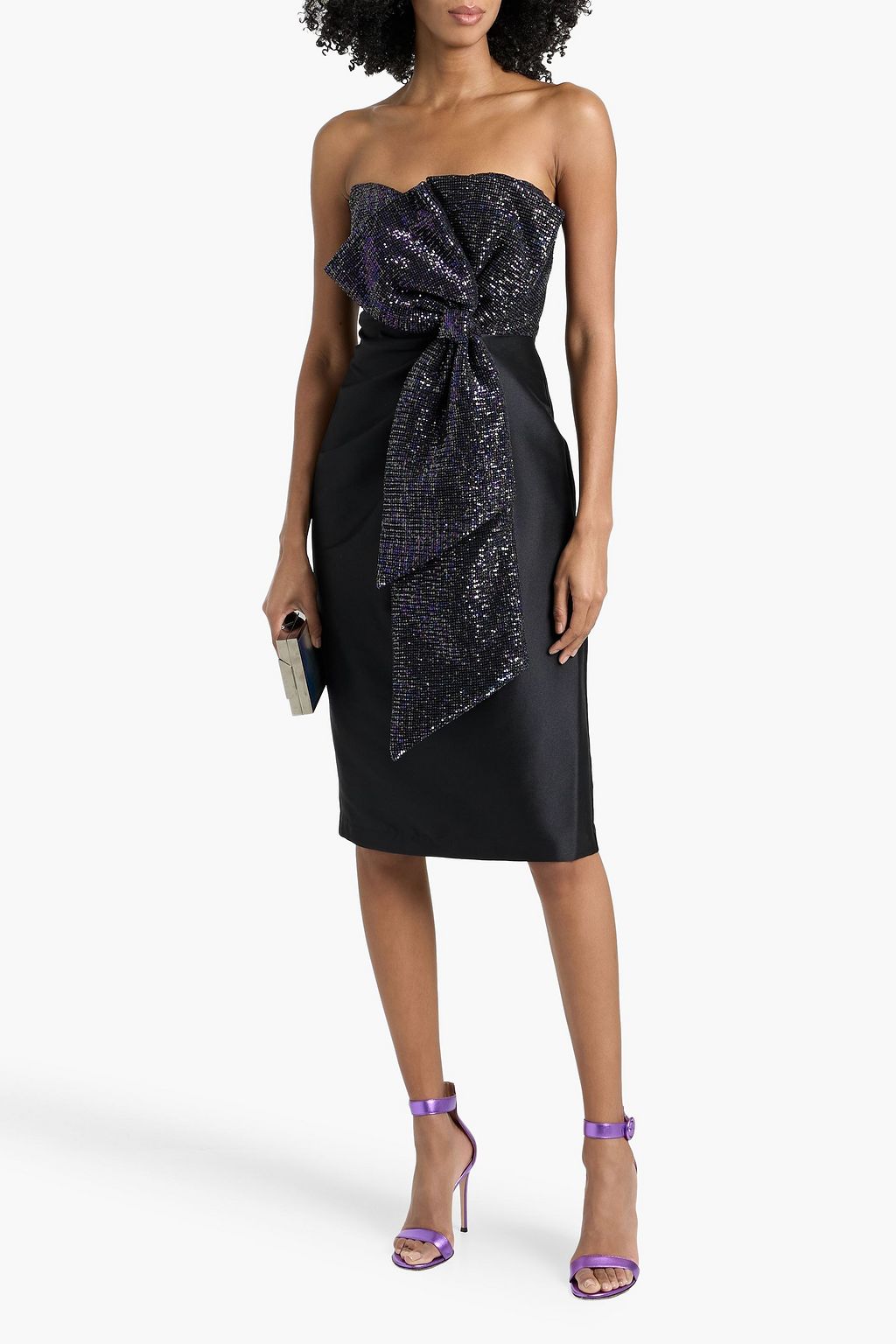 badgley mischka black sequin dress Badgley Mischka Mermaid Gown