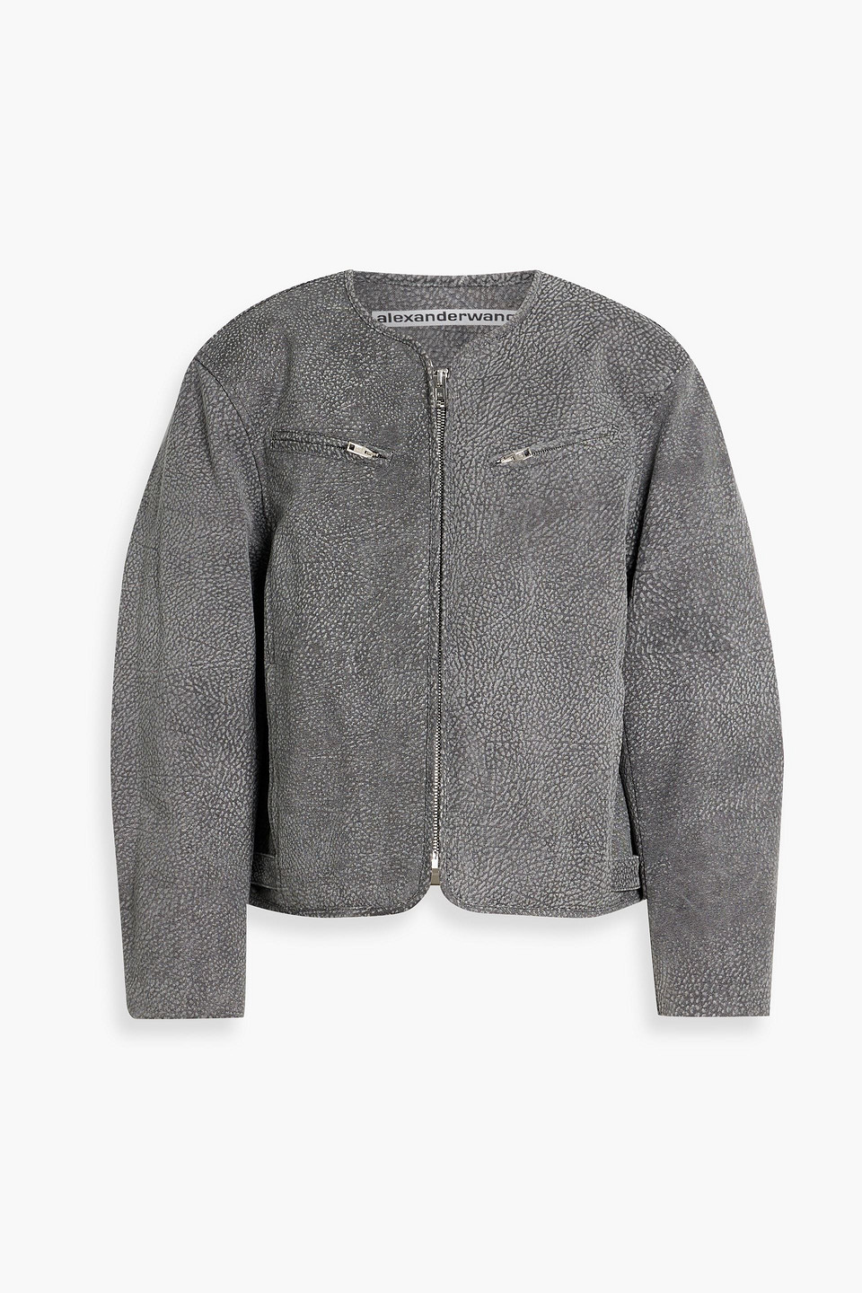 Alexander Wang Printed Cotton-canvas Jacket In Gray