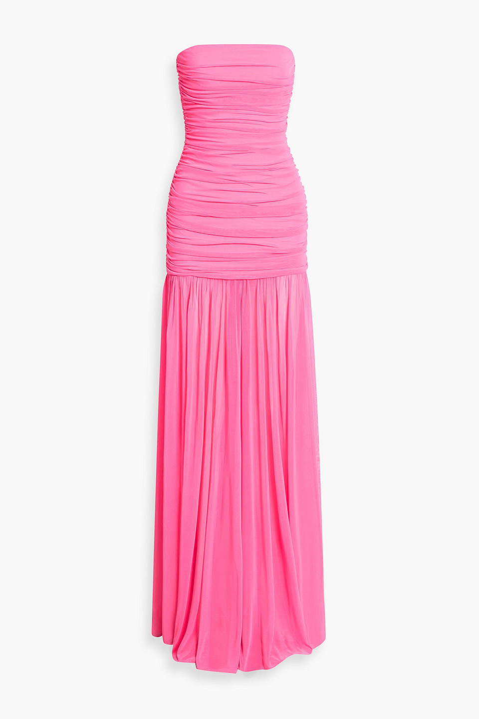 retrofête - adele strapless stretch-mesh maxi dress - pink - s
