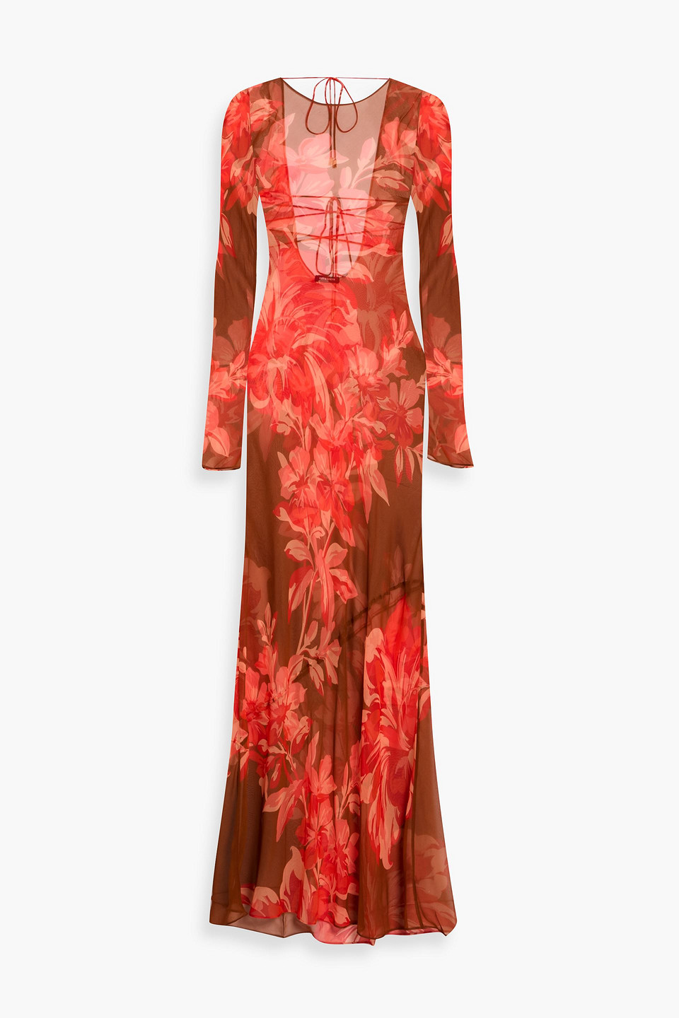 Retroféte Vienna Floral-print Silk-chiffon Maxi Dress In Multi