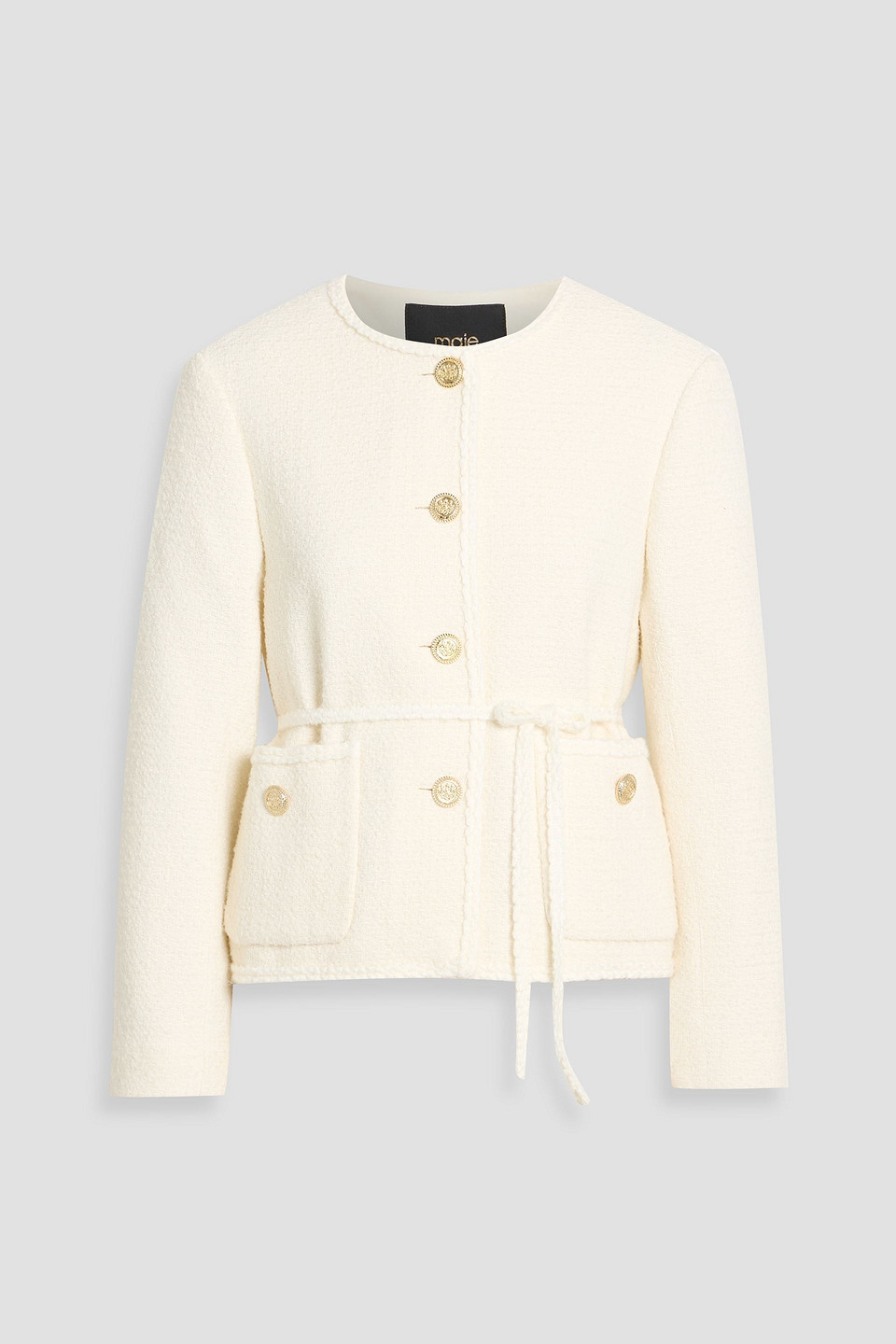 maje - tweed jacket - white - fr 40