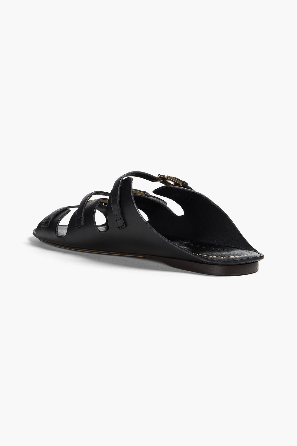  Sandro - Buckled Leather Sandals - Black - Eu 36 