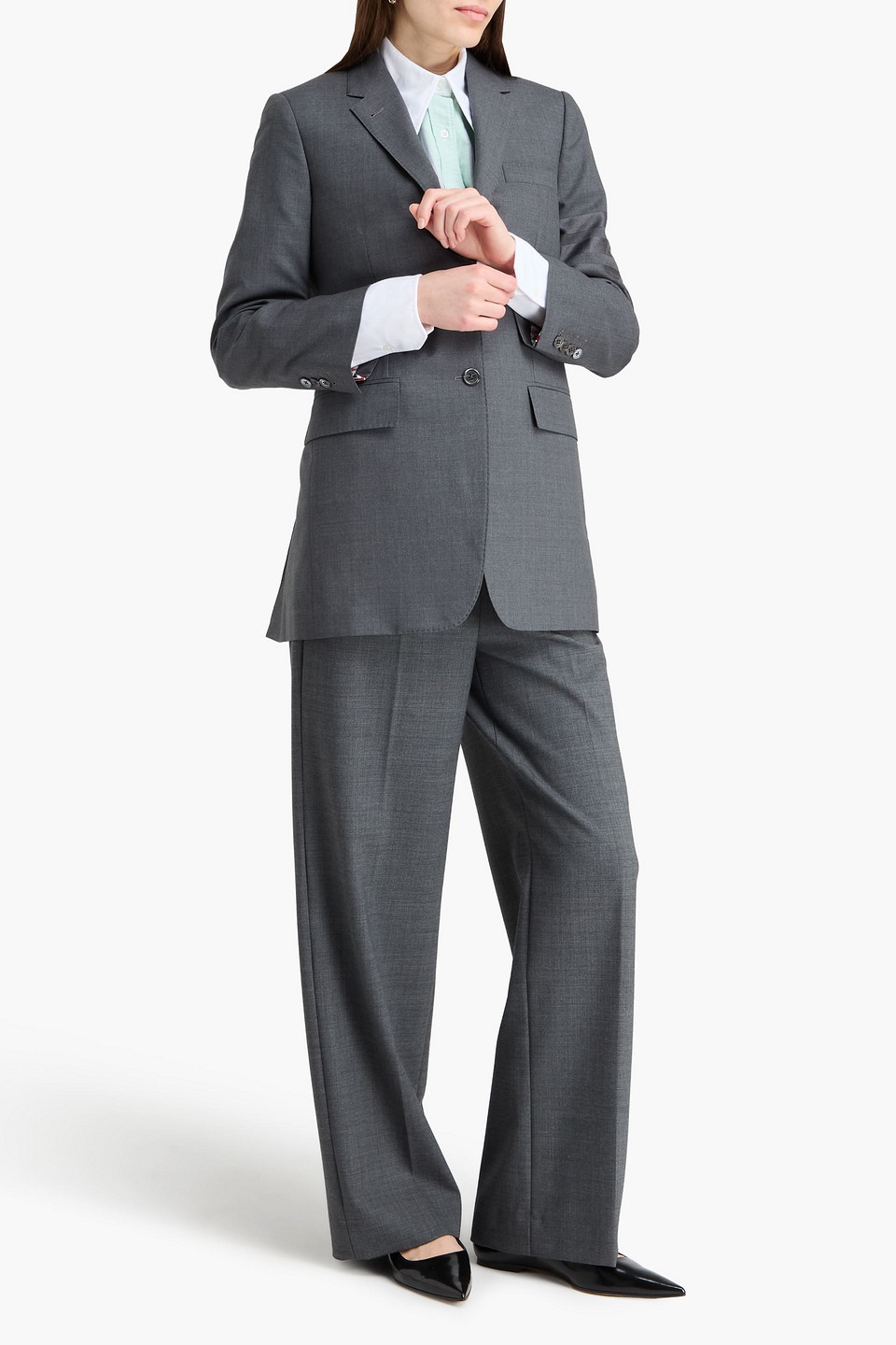  Thom Browne - Blazer Aus Wolle - Grau - It 38 