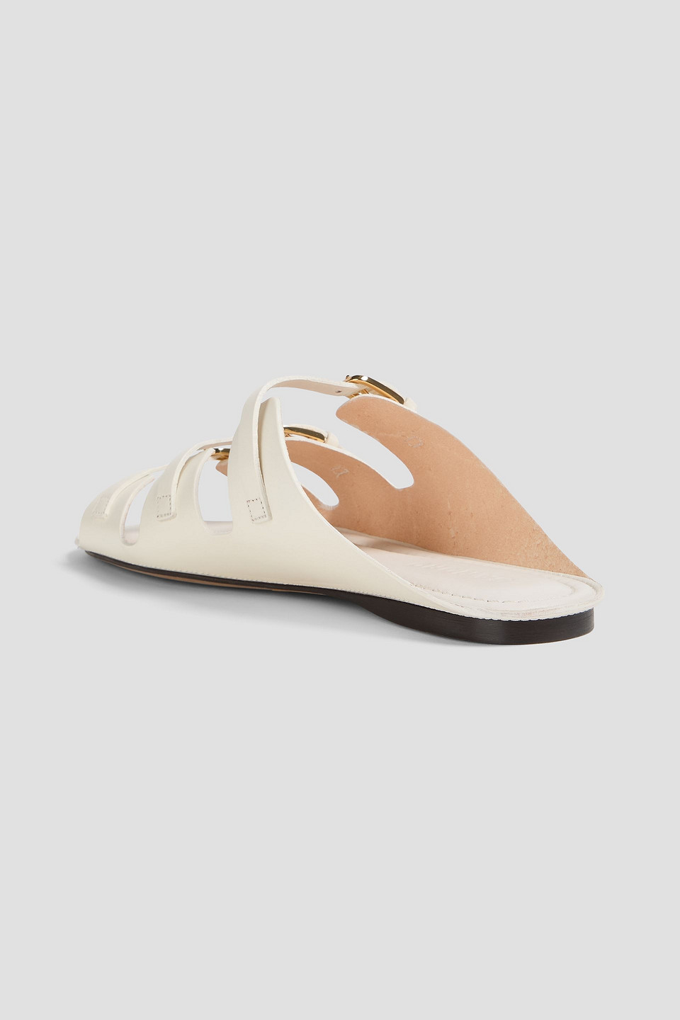  Sandro - Buckled Leather Sandals - White - Eu 36 