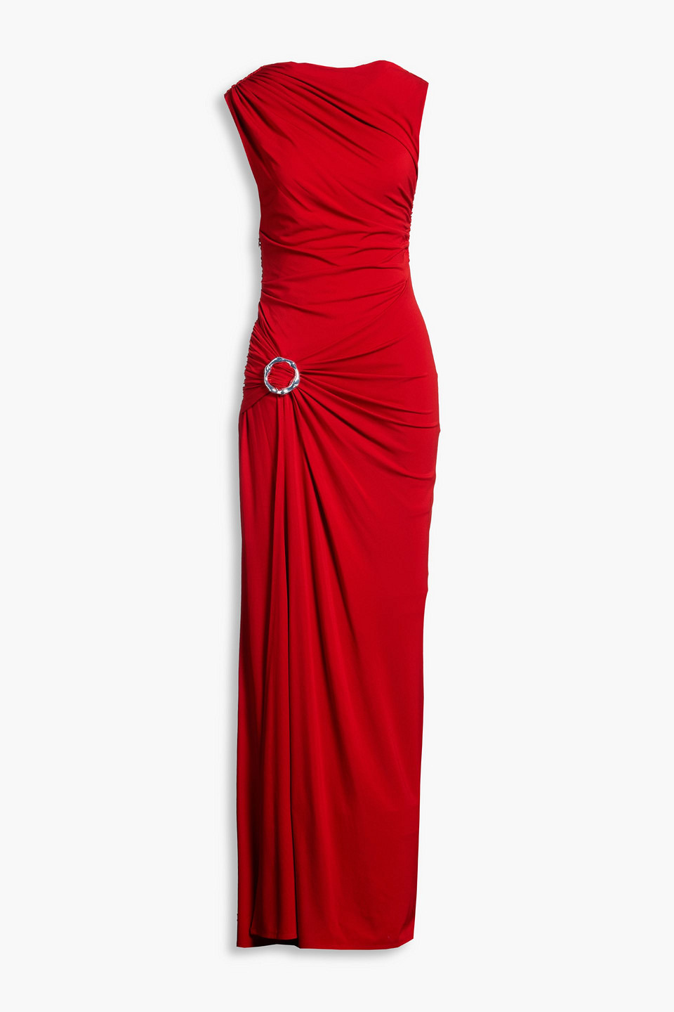 simkhai - blaine ruched stretch-jersey gown - red - us 2