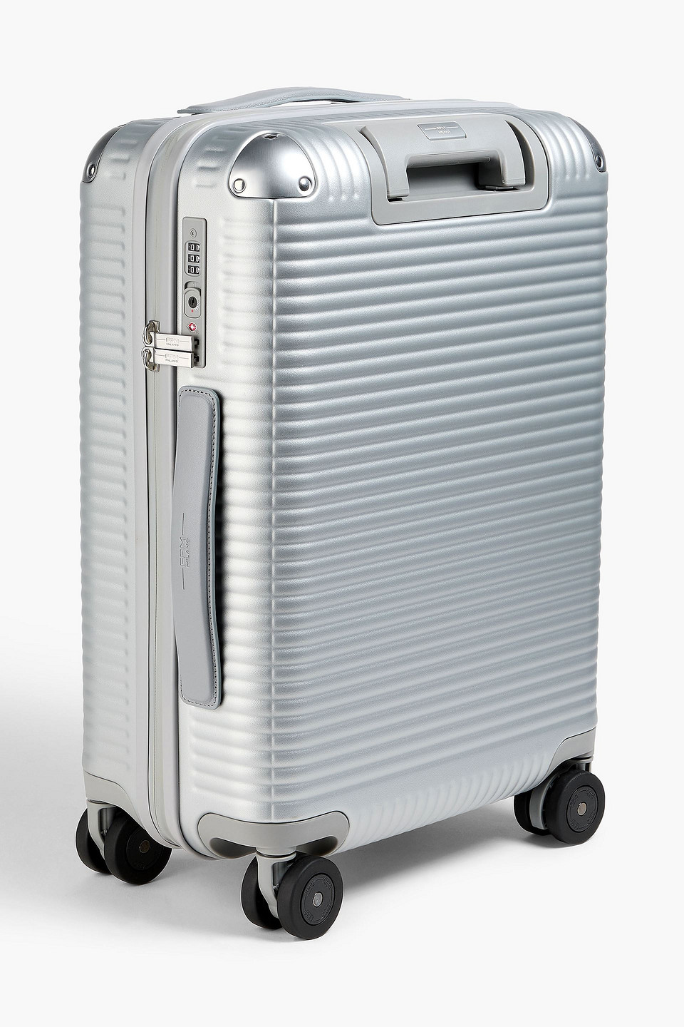  Fpm Milano - Koffer „spinner“ Aus Polycarbonat In Metallic-optik Mit Lederbesatz, 55 Cm - Grau - Onesize 
