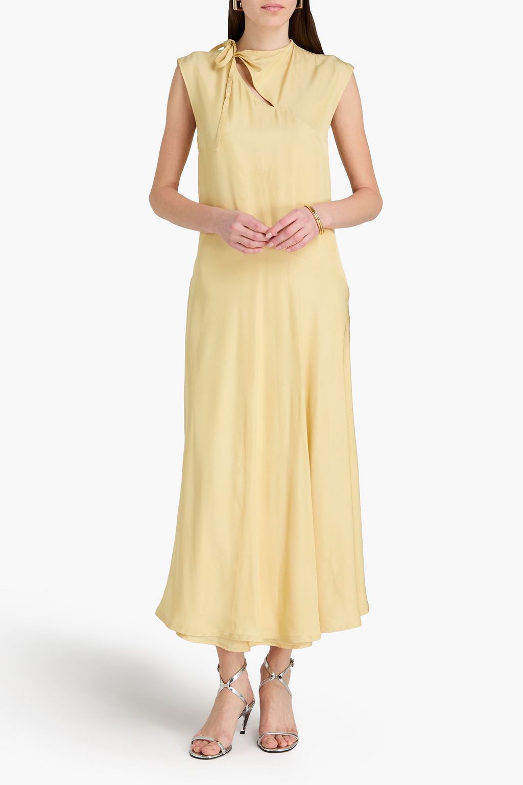 gabriela hearst magritte herringbone cashmere and silk blend maxi dress GABRIELA HEARST Magritte herringbone cashmere and silk-blend maxi dress
