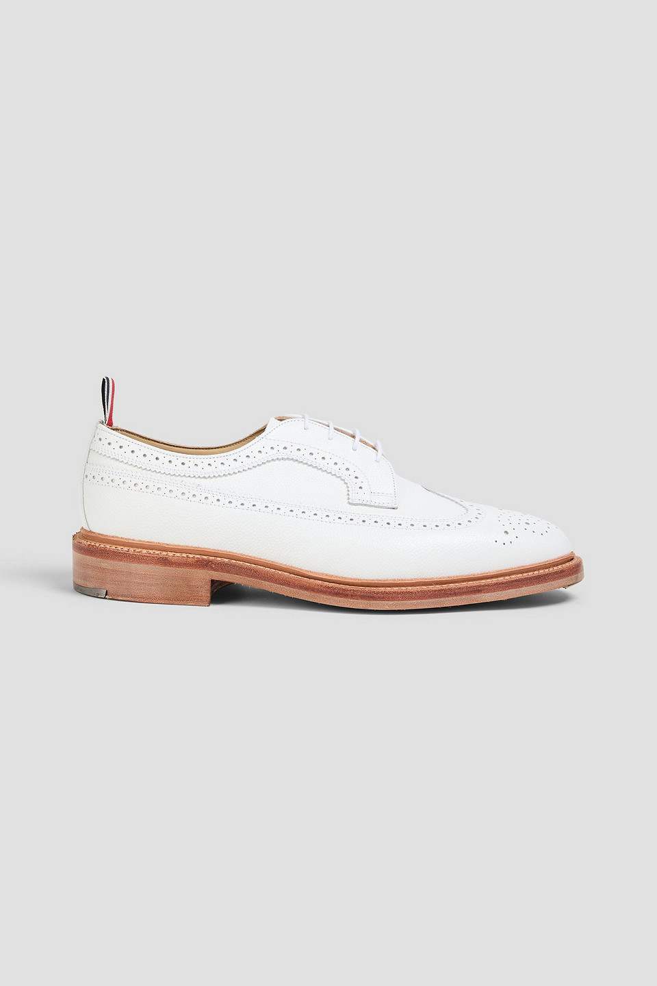 Thom Browne Pebbled-leather Brogues In White