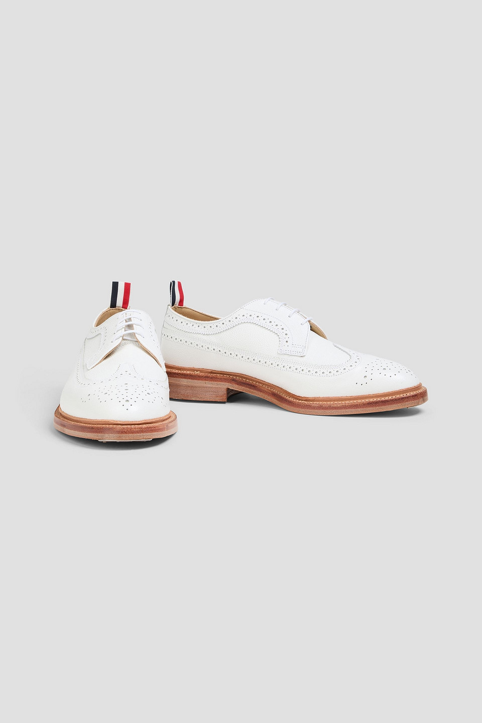  Thom Browne - Brogues Aus Narbenleder - Weiß - Us 8 