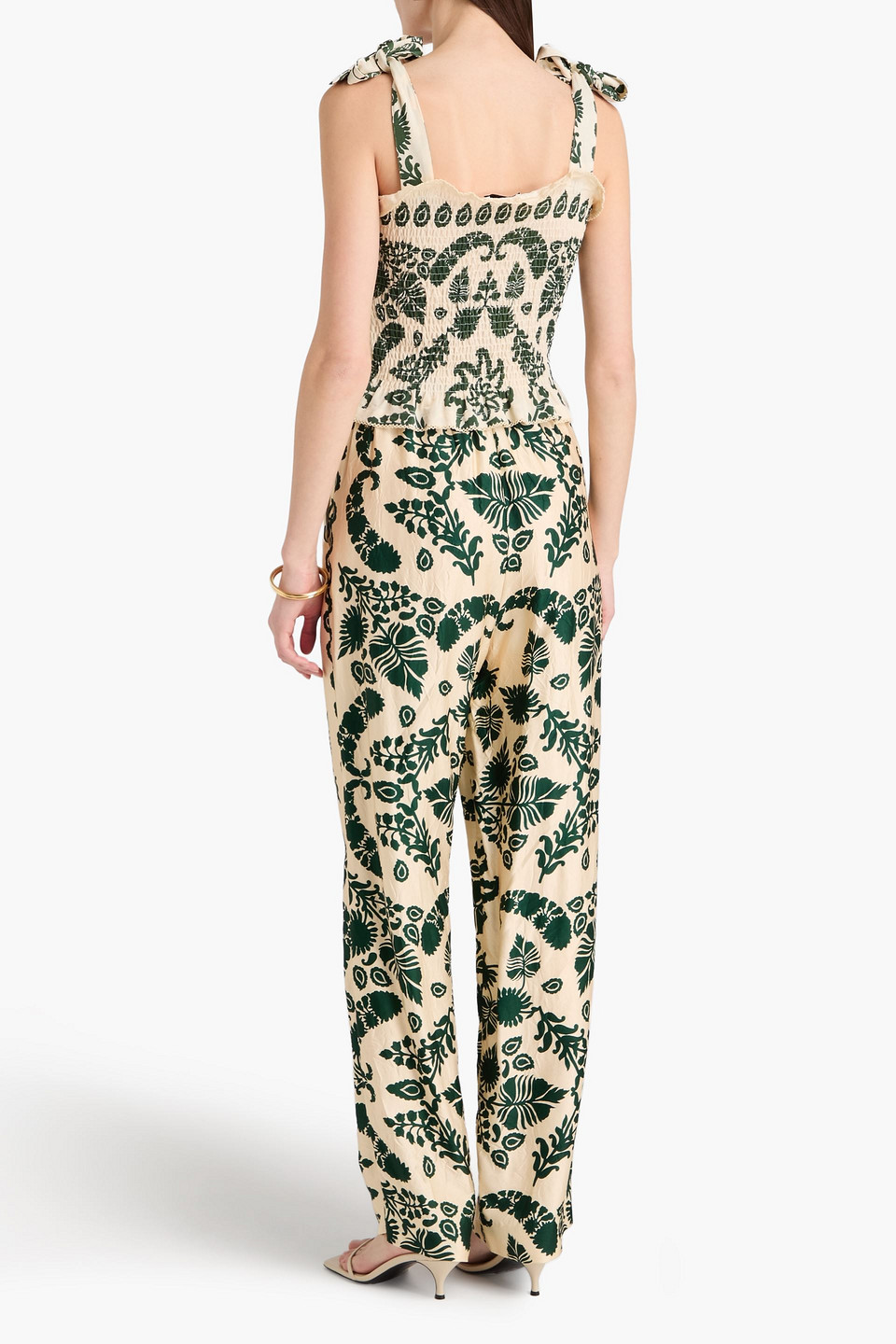  Sandro - Cropped Oberteil Aus Jersey Mit Print - Grün - 0 