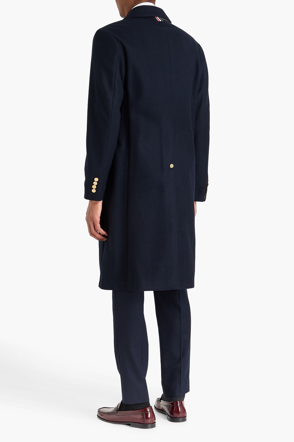  Thom Browne - Wool-felt Coat - Blue - 2 