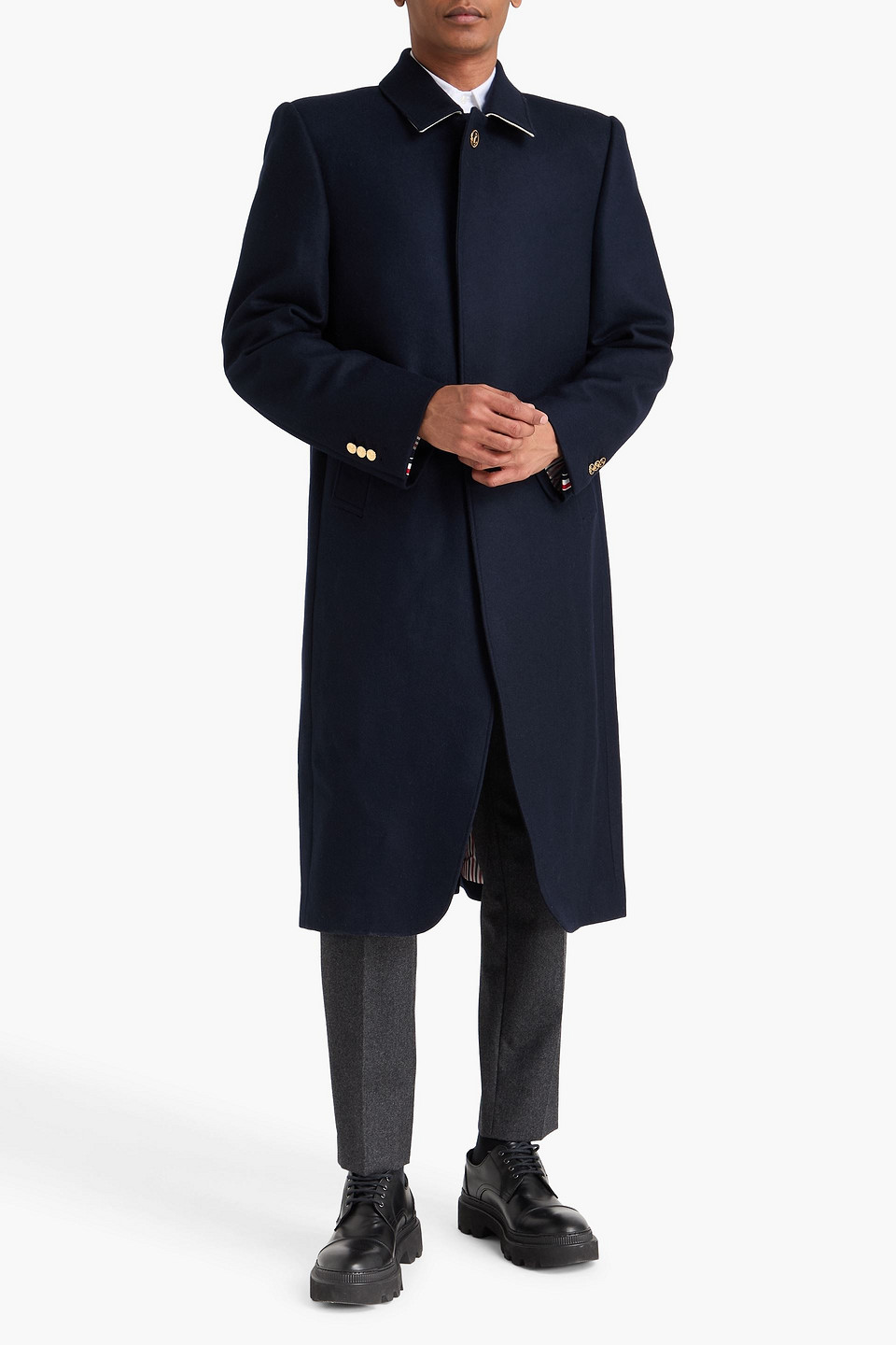  Thom Browne - Wool-felt Coat - Blue - 1 
