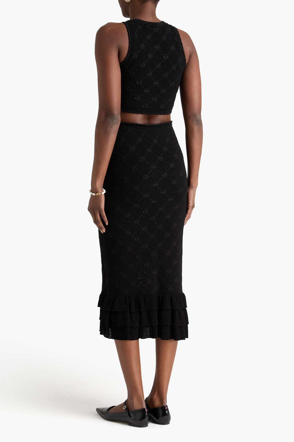  Sandro - Cropped Strickoberteil - Schwarz - 0 