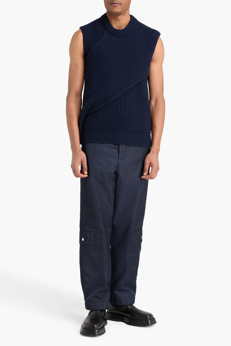  Jil Sander - Ribbed Wool - Blau - It 48 