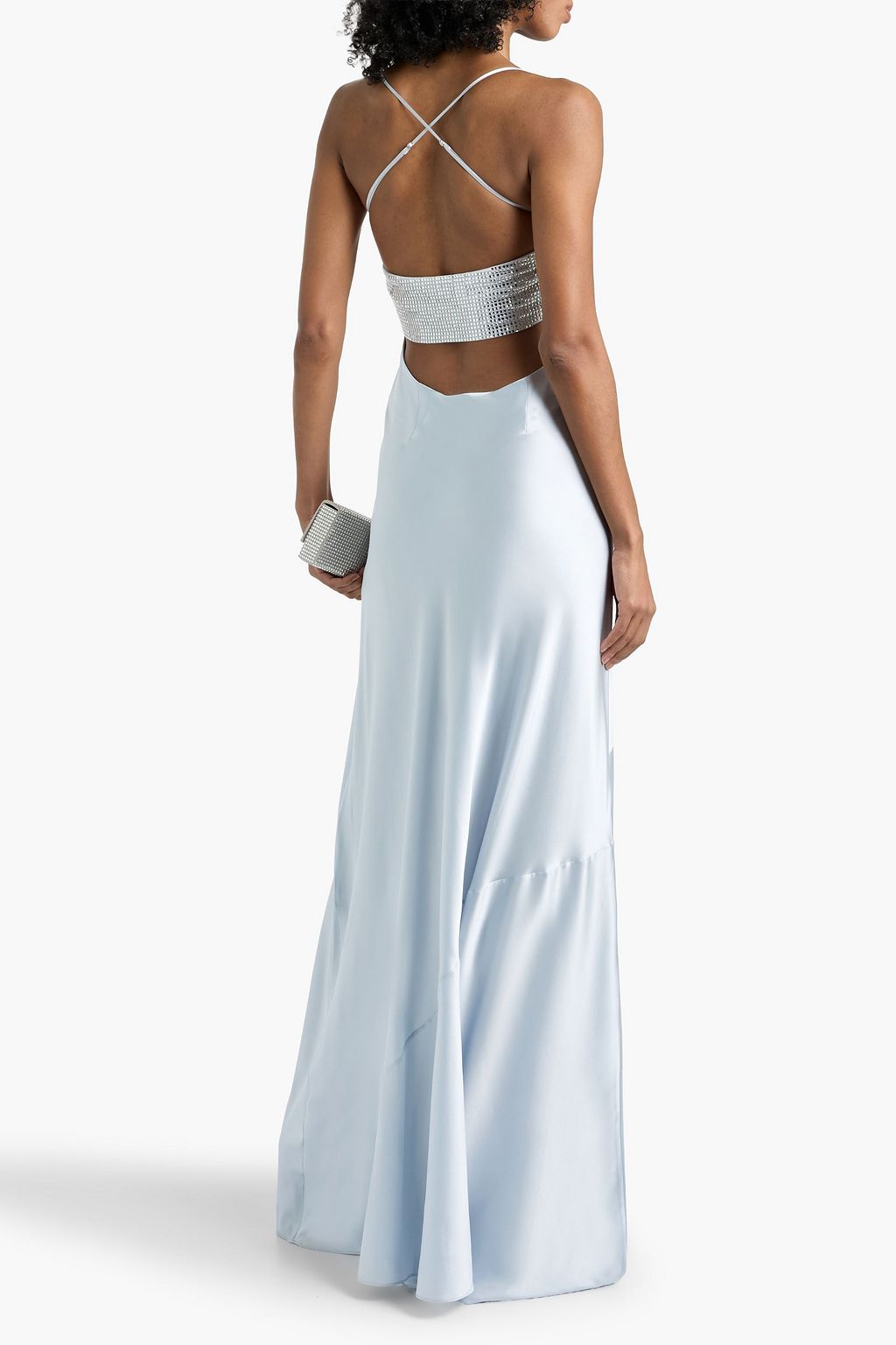 reede embellished silk evening dress LaDivine BD7044 Prom Dress - Rose Gold main image 0