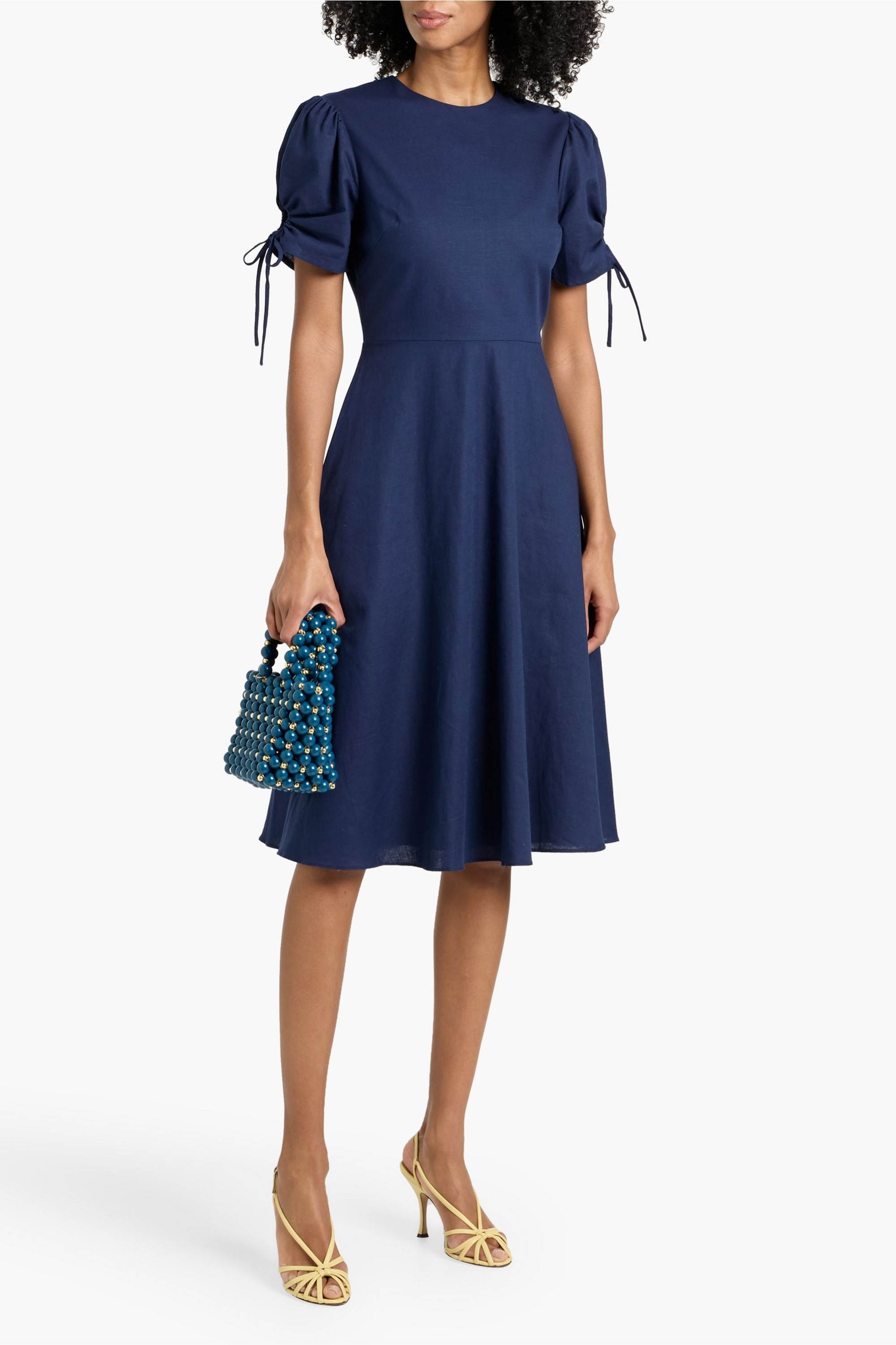 MIKAEL AGHAL Cotton and linen-blend dress