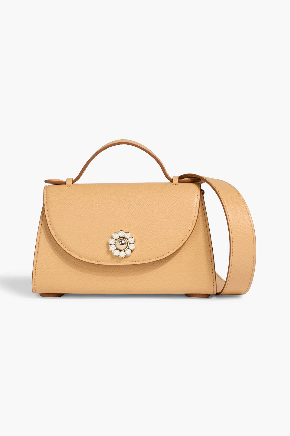 simone rocha - pochette valentine pebbled-leather cross-body bag - neutral - onesize
