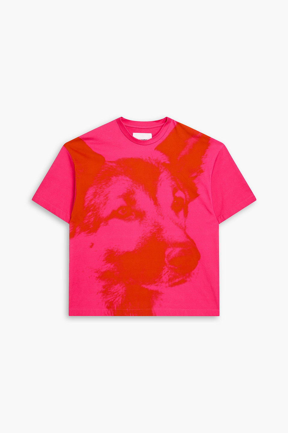 jil sander - tie-dyed cotton-jersey t-shirt - pink - m
