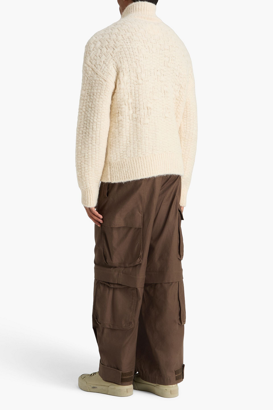  Jil Sander - Cardigan Aus Gebürstetem Rippstrick - Weiß - It 48 