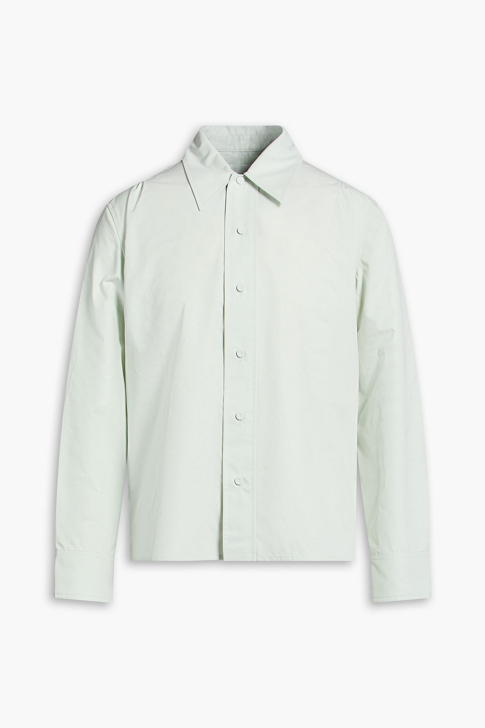 jil sander - cotton-poplin shirt - blue - eu 38