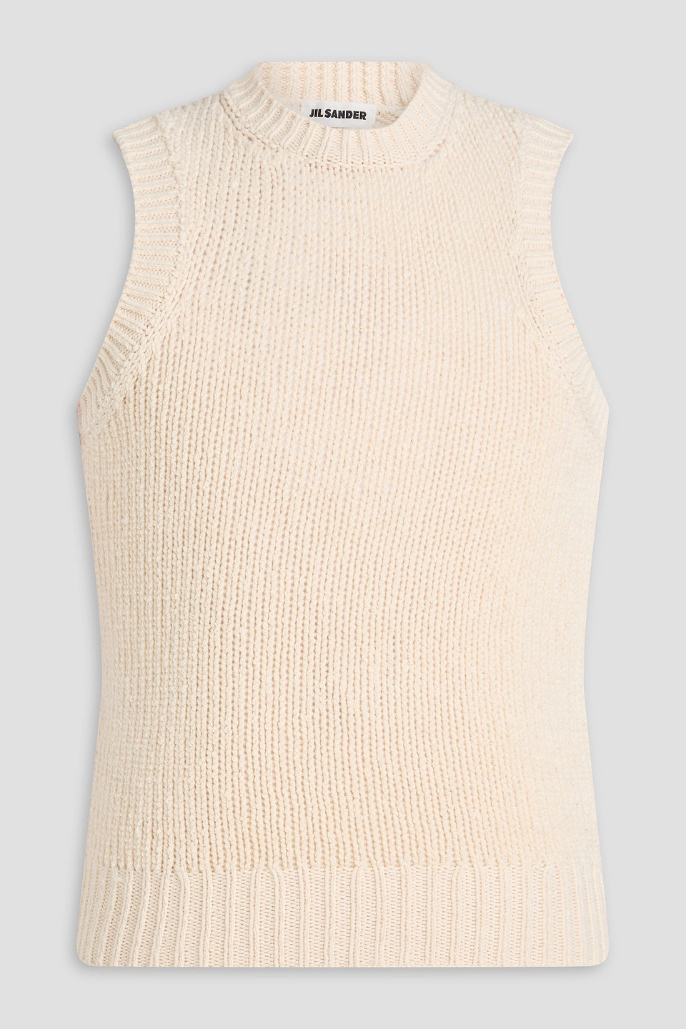 Jil Sander Cotton-blend Vest In Neutral