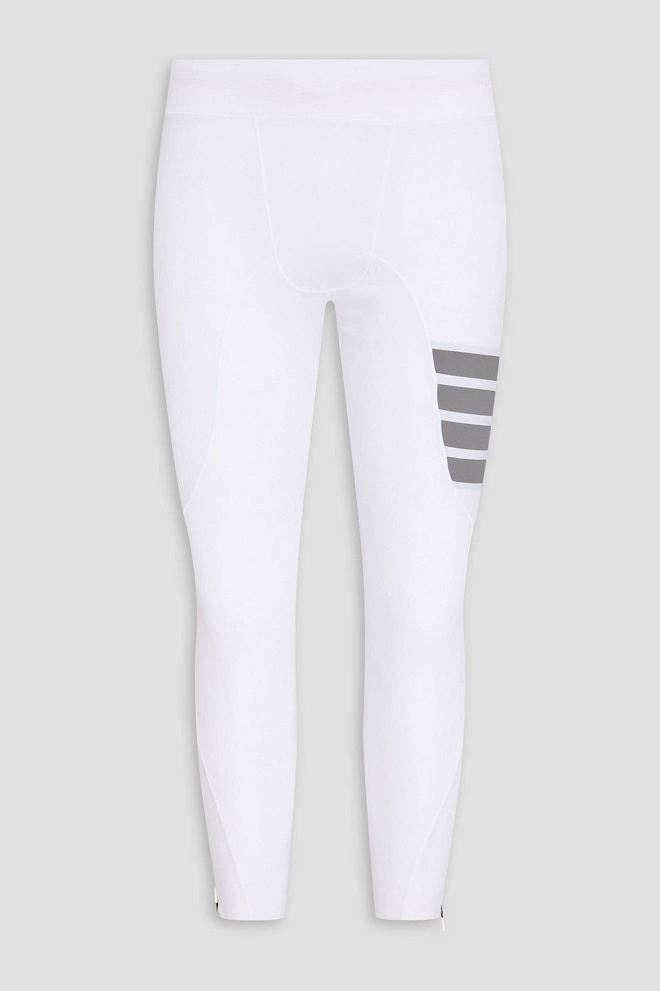 thom browne - cropped striped stretch tights - white - l