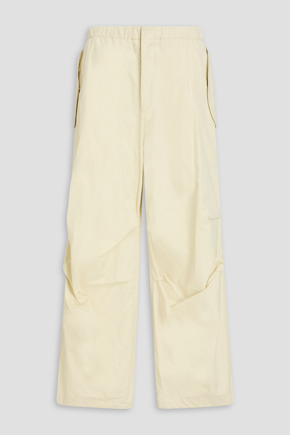 jil sander - crinkled cotton-poplin pants - white - it 46