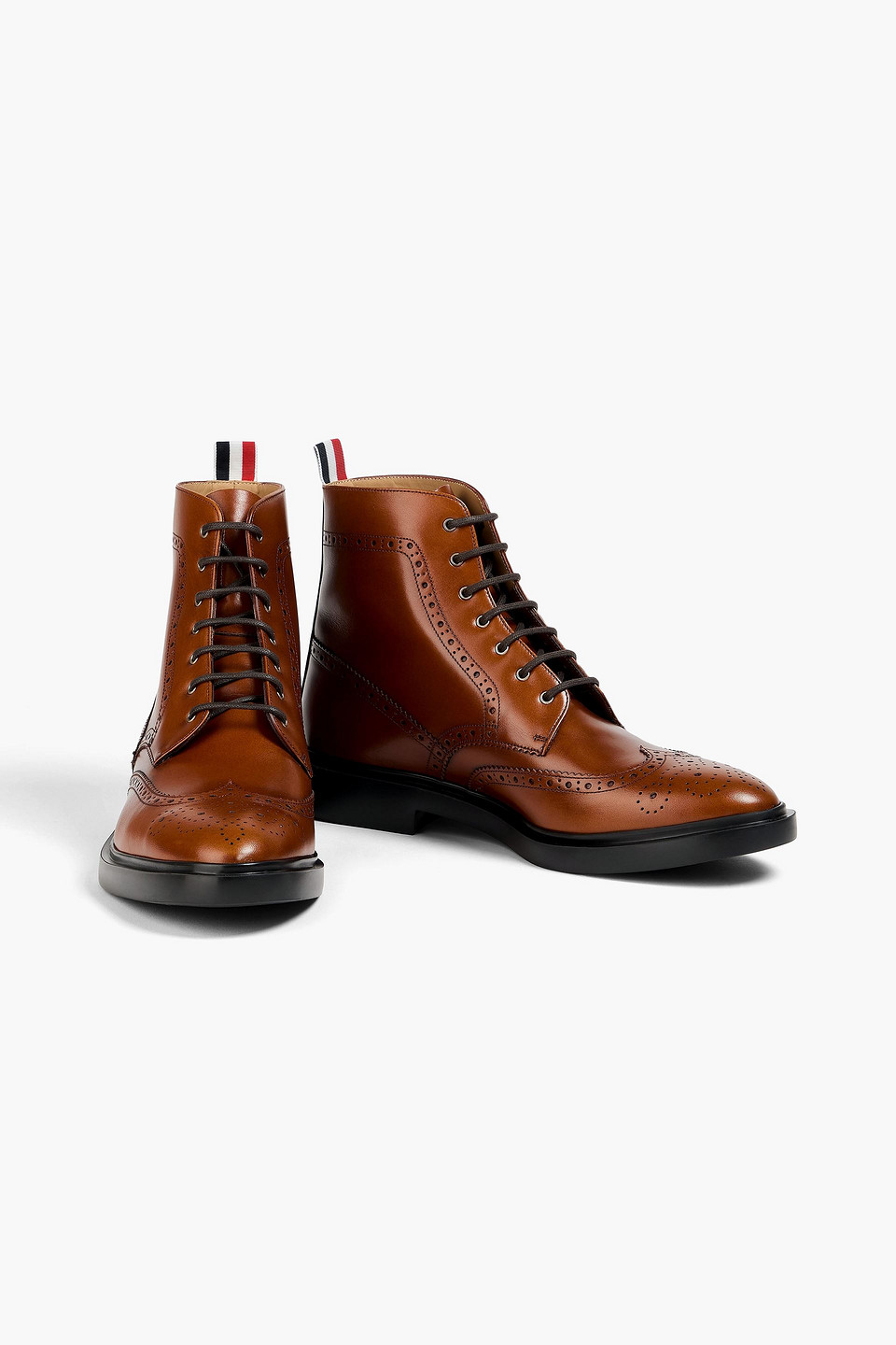  Thom Browne - Leather Brogue Boots - Brown - Us 7 