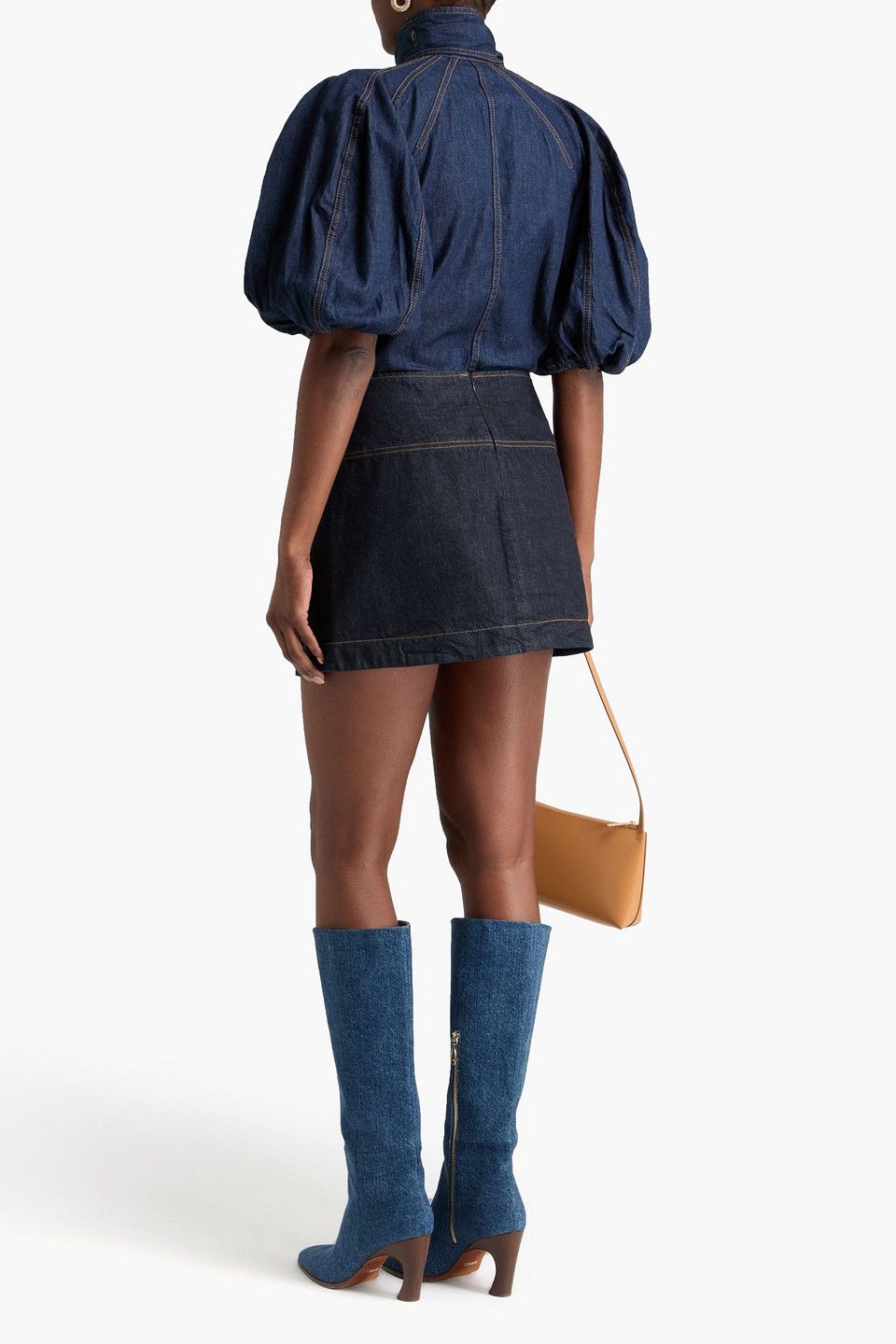 Zimmermann - Gathered Denim Blouse - Blue - 0 