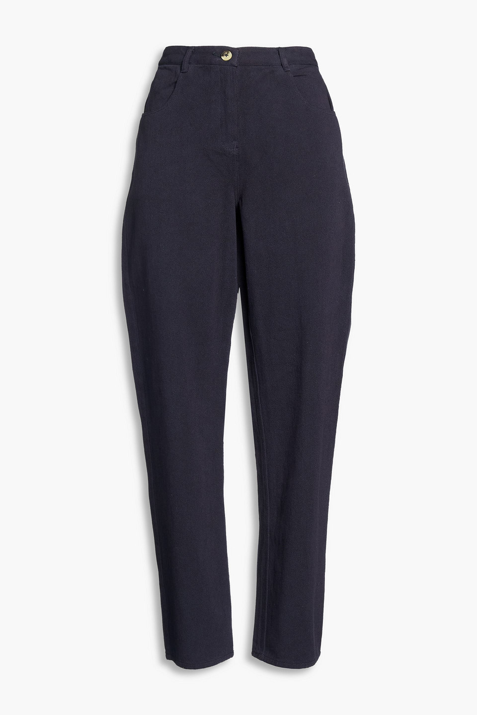 Hannah Ari Cotton-twill Straight-leg Trousers In Blue