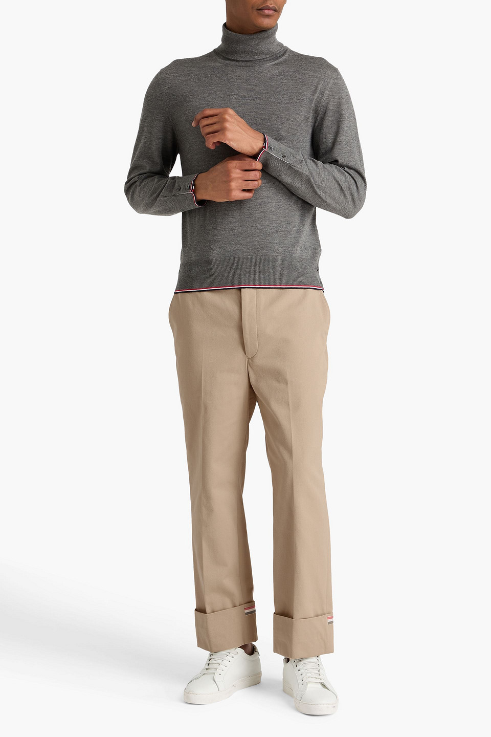  Thom Browne - Cashmere Turtleneck Sweater - Gray - 3 