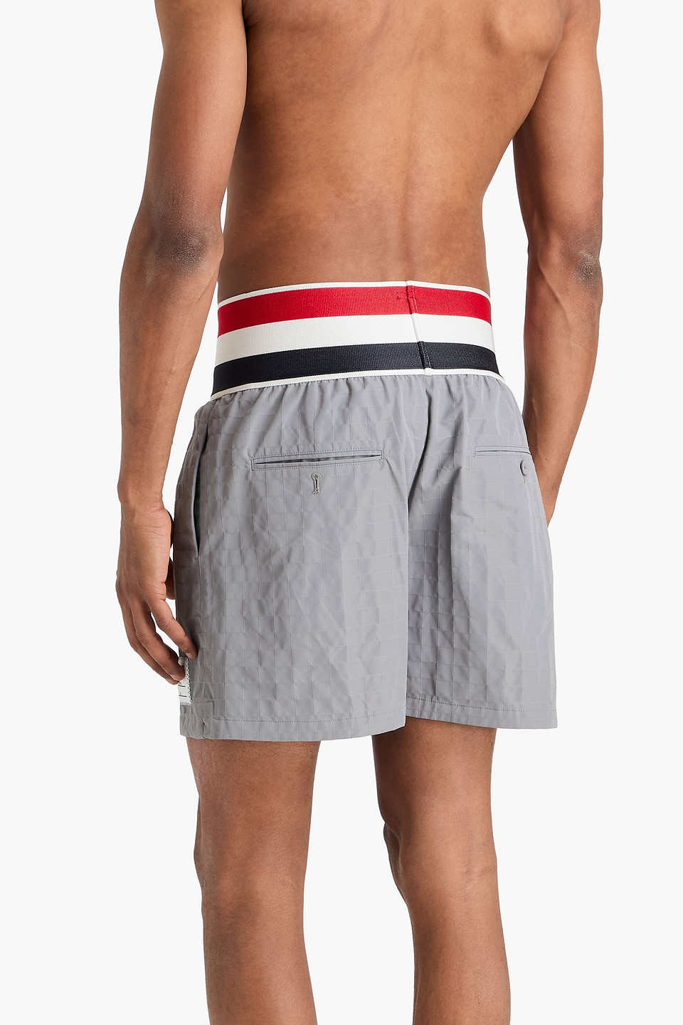  Thom Browne - Striped Ripstop Shorts - Grau - 3 