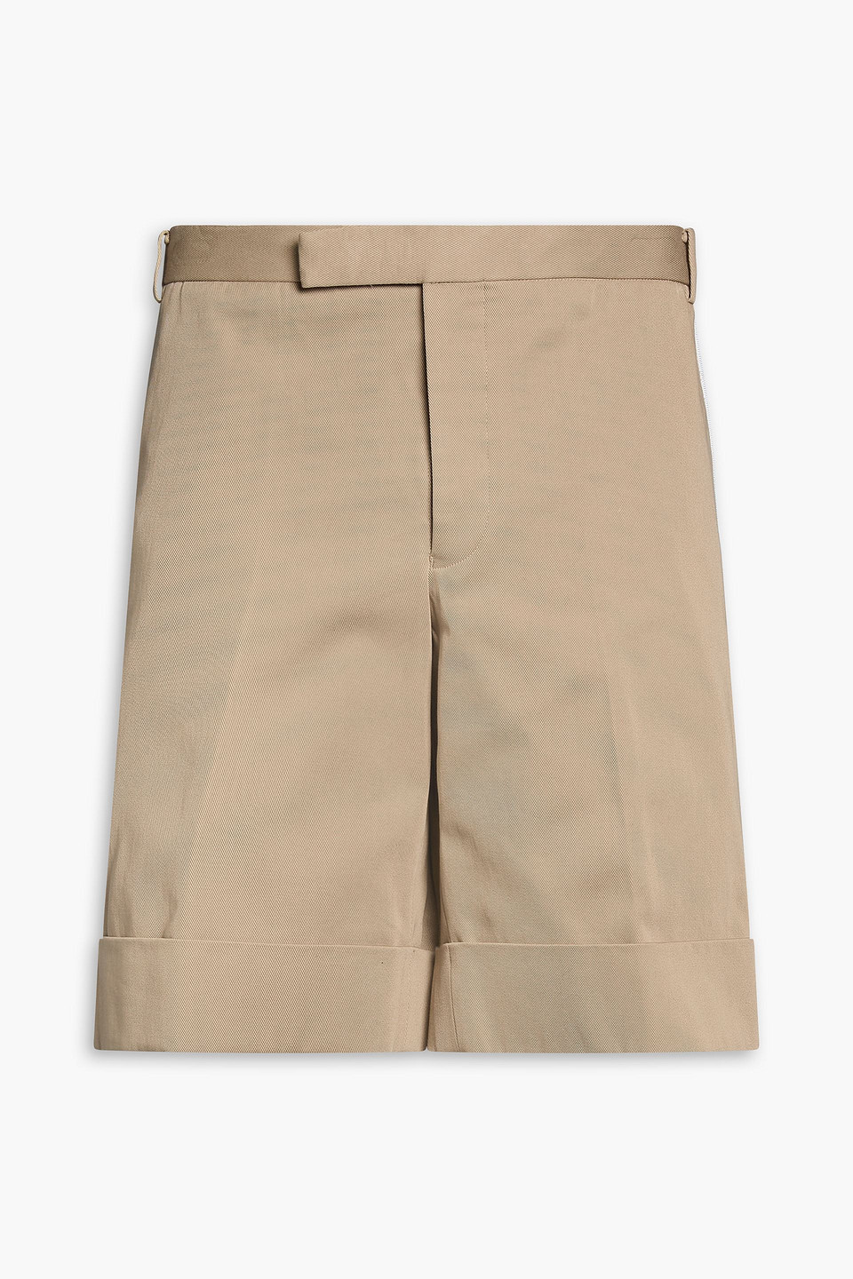 thom browne - cotton-twill shorts - neutral - 2
