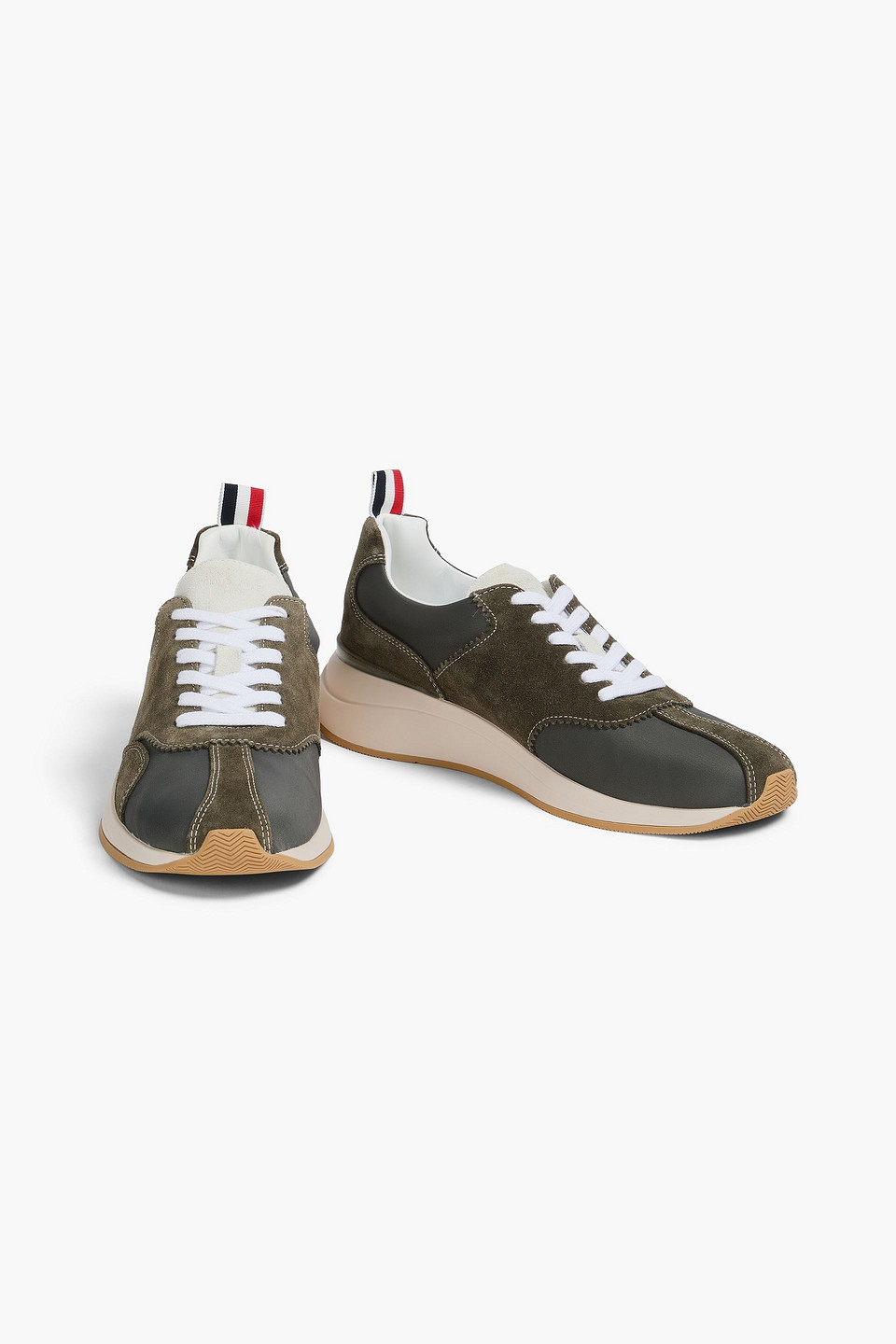  Thom Browne - Sneakers Aus Shell Und Veloursleder - Grün - Us 7 