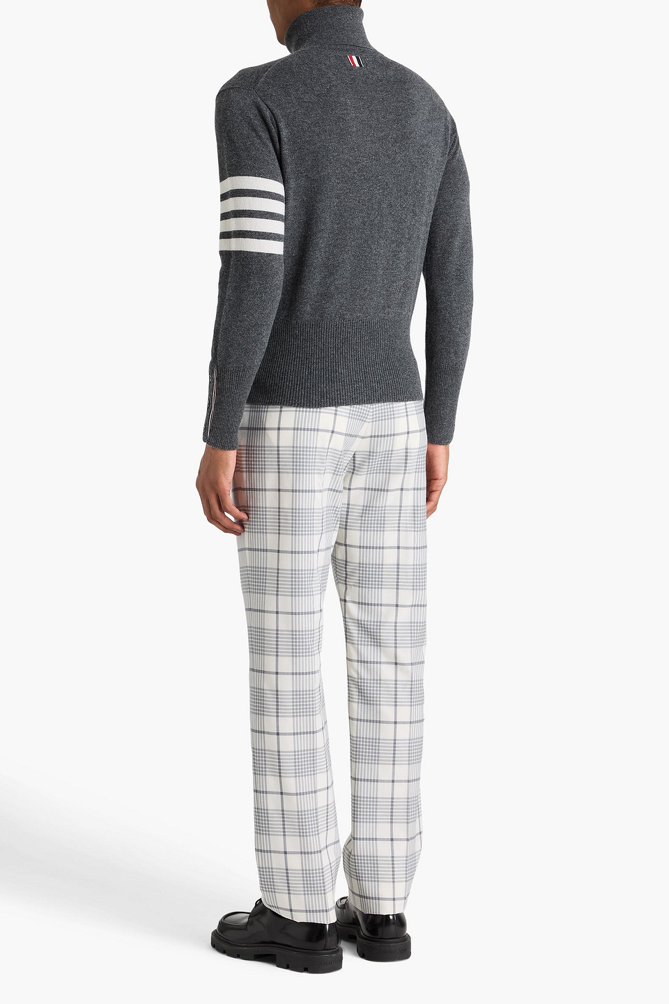  Thom Browne - Striped Cashmere Turtleneck Sweater - Grau - 0 