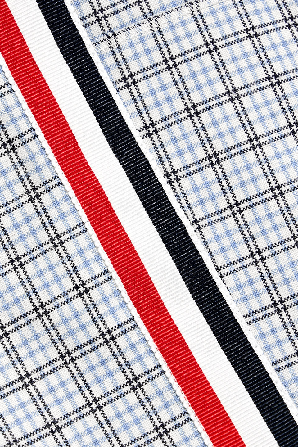 Thom Browne Checked Wool Midi Skirt In Multi