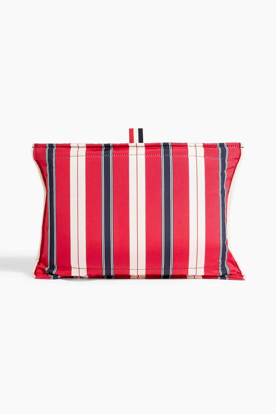 Thom Browne Striped Faille Pouch In Red
