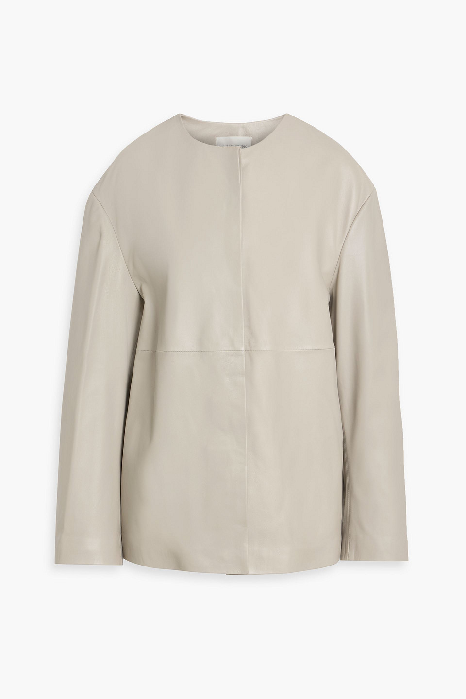loulou de saison - atalia leather jacket - gray - fr 42